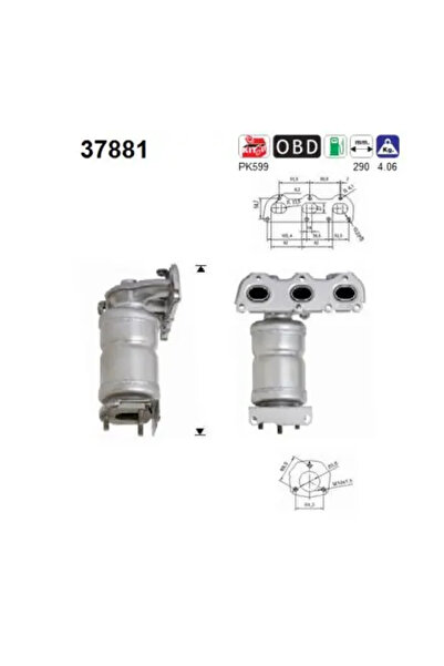As Catalizator Seat Ibiza 3 Vw Polo 4 2001-2007