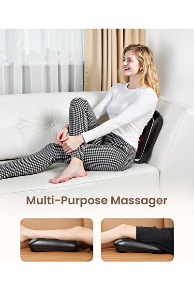 RENPHO Foot Massager with Heat, Shiatsu Heated Electric Foot Massager, Deep Kneading Feet & Back Mas