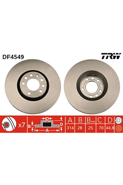 TRW Set Discuri Frana Cadillac Bls Opel Signum/Vectra C 2002-2015