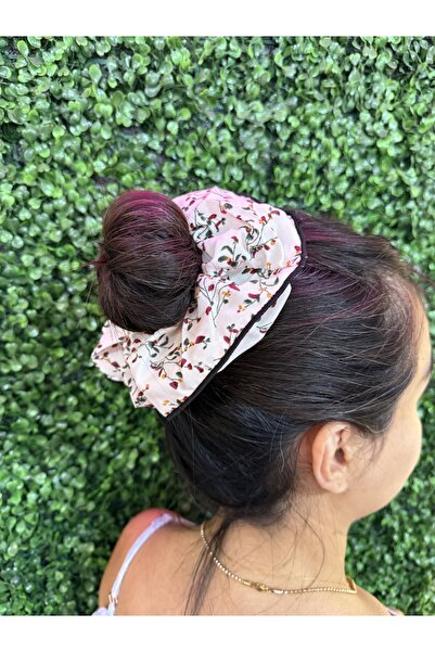 PONÇİK ACCESSORİES Colorful Floral Pattern XXL Fabric Women Pinterest Rubber Hair Tie Redrolicious Scrunchie