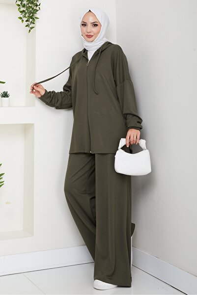 Bestenur Hooded Double Suit 1609 - Khaki