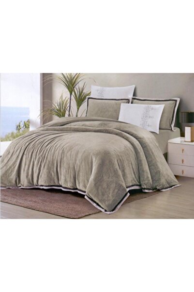 PROMISE Blue Green King Velvet Quilt Set 6 Pieces