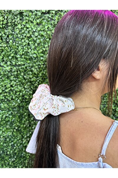 PONÇİK ACCESSORİES Colorful Floral Pattern XXL Fabric Women Pinterest Rubber Hair Tie Redrolicious Scrunchie