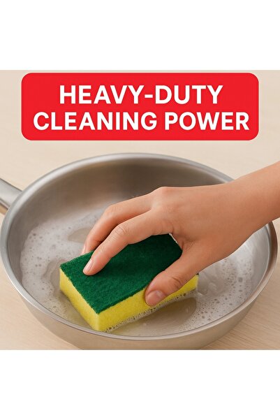 Arix Grip Sponge Heavy-Duty Scouring Sponge – 50pcs Promo Pack for Tough Cleaning