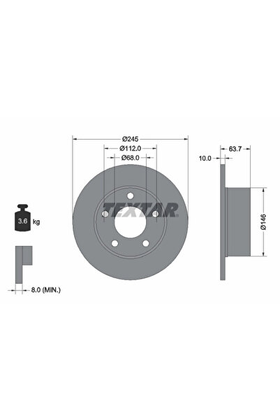 Krieger Set Discuri Frana Audi 100 C4/A6 C4 1990-2012