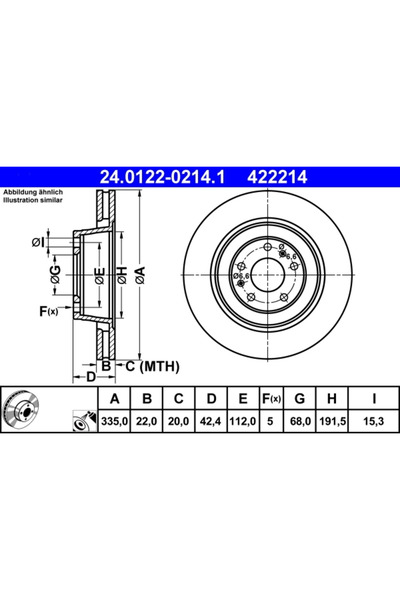Ate Disc Frana Audi A8 D3 Vw Phaeton
