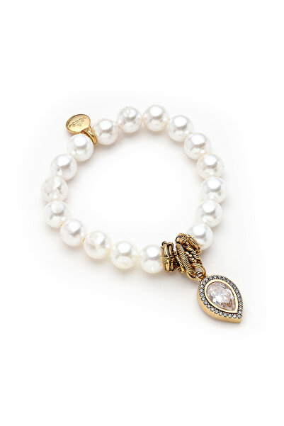 Mon Reve Crystal Drop Damla Zirkon Charm İnci Bilezik