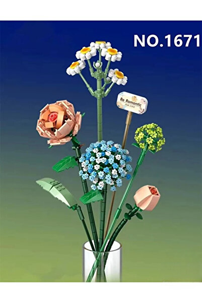 Loz Mini 680 Parça Çiçek Buketi Blok Seti – Eternal Flowers II 1671
