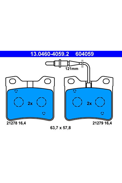 Ate Set Placute Frana Frana Disc Peugeot 406