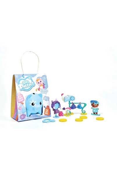 OEM Pusculita cu accesorii surpriza si figurina Pocket Money Piggies Albastru