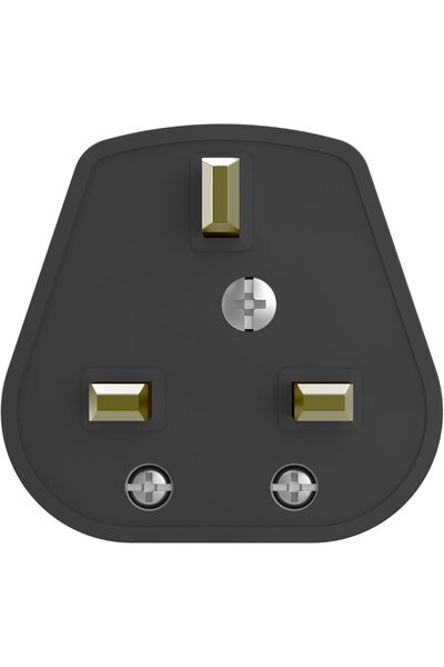 Hama D3223854 شريط طاقة رباعي الاتجاهات، 2 × USB-A، 12 وات، قابس المملكة المتحدة، بطول 3 أمتار، أسود