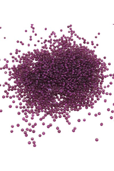 Serhat Aksesuar ve El İşçilik 08 خرز رمادي بنفسجي داكن 3 مم (90 جرام)