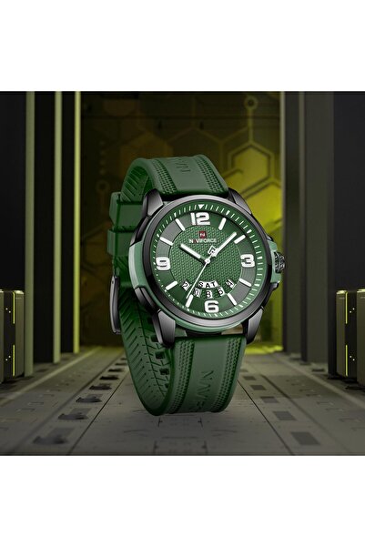 Naviforce Waterproof Watch for Men Women, Analog Auto Date Military Sports Unisex Wristwatch, Silico
