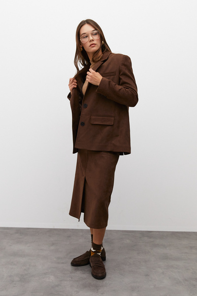 urban focus Oversize Suede Jacket