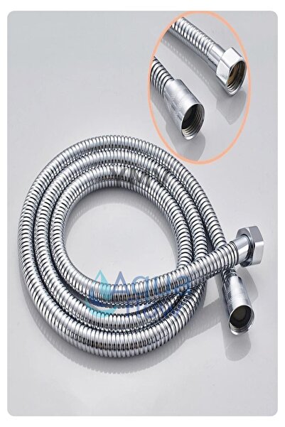 YMV Çelik Kenetli A Kalite 150 Cm Duş Banyo Seti Başlığı Hortumu Duşluk Spira...