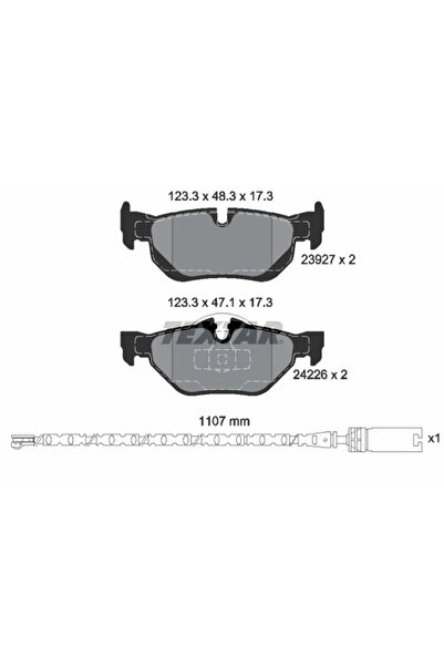 TEXTAR Set Placute Frana Frana Disc Bmw 1