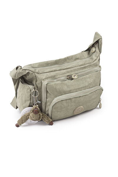 İMAKS Krinkıl / Klinkır Waterproof Fabric Multi-Pocket Crossbody Shoulder Messenger Bag Beige 116g