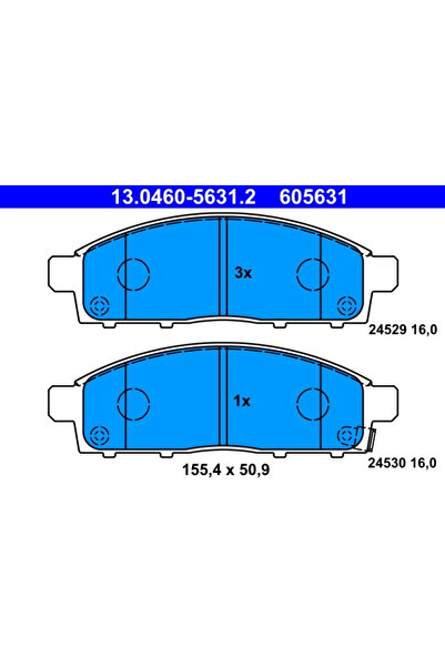 Ate Set Placute Frana Frana Disc Fiat Fullback Pick-Up Mitsubishi L200 / Trit...
