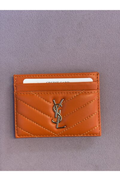 BETTY Turuncu Hakiki Deri Kartvizitlik