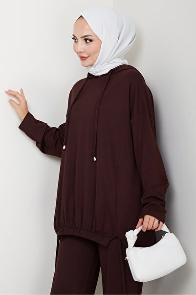 Bestenur Σετ Παντελόνι Τουνίκ Aris Δύο Τεμάχια 1611 - Πικρό Καφέ