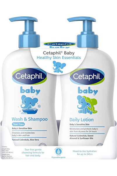 Cetaphil غسول وشامبو للأطفال بالإضافة إلى لوشن للجسم، أساسيات البشرة الصحية، ...