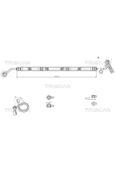 TRISCAN Furtun Hidraulic Sistem De Directie De La Pompa Hidraulica La Caseta ...