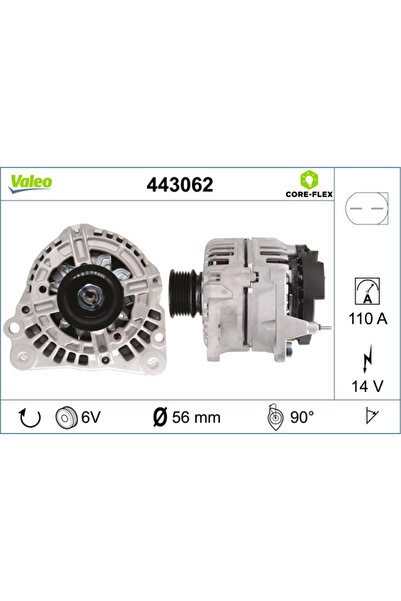 VALEO Generator / Alternator Skoda Fabia 1 Vw Bora/Golf 4/Polo 4