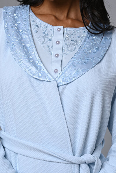 Marilyn Club Set de pijamale pentru femei cu halat scurt, set de 3 piese