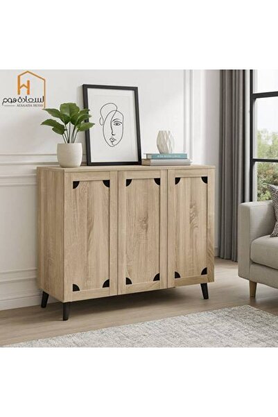 Al Saada Home Multi-use Wooden Shoe Cabinet 120x34x90 cm