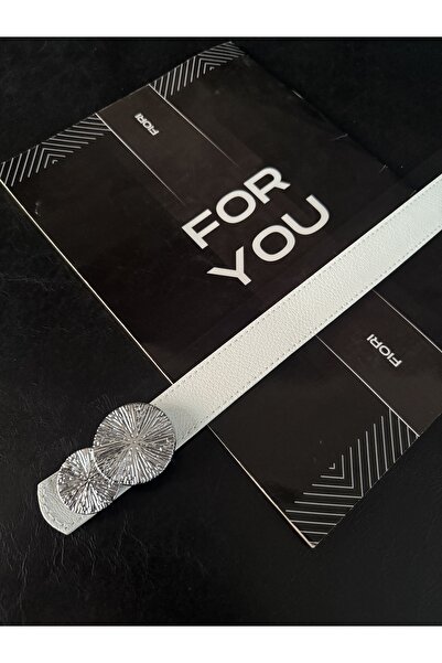 Fiori Round Silver Buckle Women's Belt, Trouser Belt, Coat Belt, Dress Belt, Shirt Belt