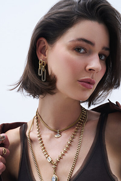 Mon Reve Mini Link Zirkon İğneli Küpe