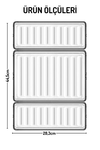 Nandy Home Set of 3 Cutlery Organizer - Fork, Spoon and Knife Organizer Freshbox