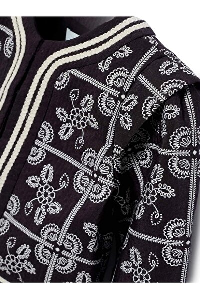 Abel & Lula Abel Lula Girl's Jacket Embroidered - Black