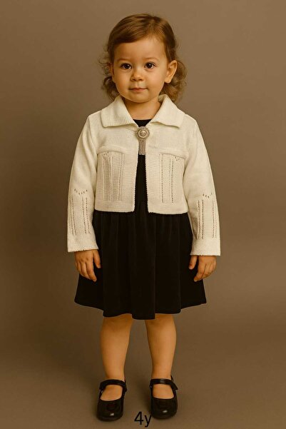 Renata's Baby Girl Children's Motif Cotton Brooch Closure Seasonal Stylish Bolero Cardigan