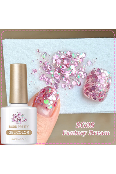 Born Pretty Glitter Gel Polish/Simli Pullu Kalıcı Oje(SG08)-10ml