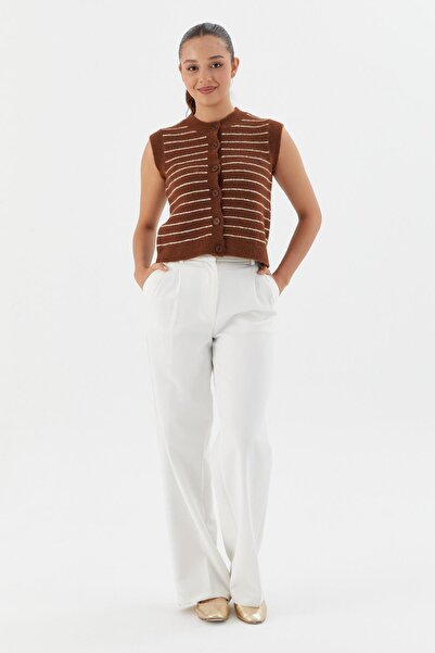 Shopping Shop Ριγέ πλεκτό γιλέκο μπλούζα ΚΑΦΕ