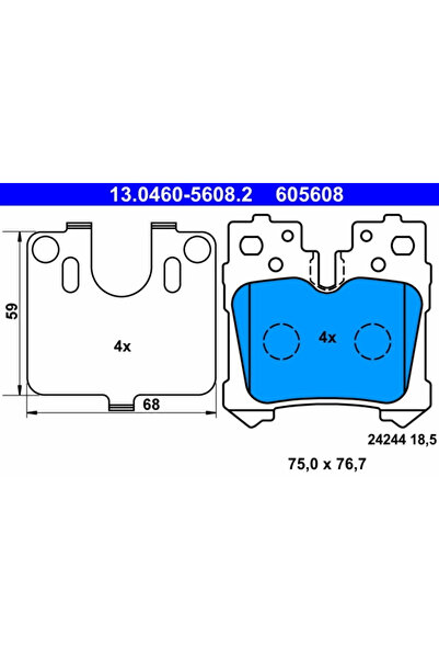 Ate Set Placute Frana Frana Disc Lexus Ls