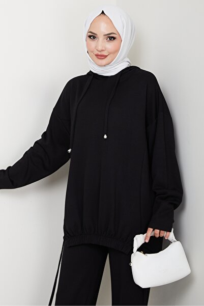 Bestenur Aris Tunic Pants Double Set 1611 - Black