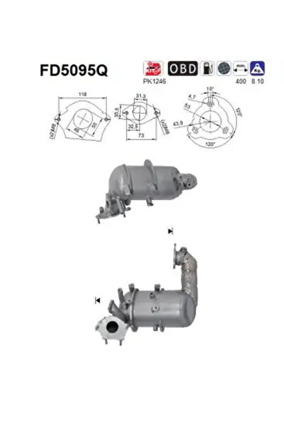 As Filtru Funingine/Particule Sist.De Esapament Mercedes-Benz Marco Polo Camp...