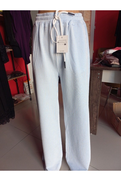 Su yolu gri pantalon