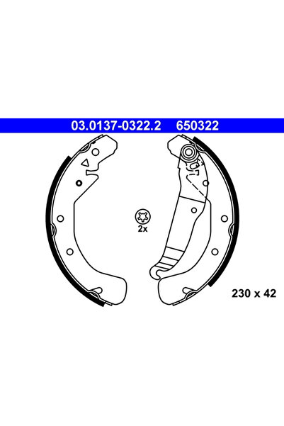 Ate Set Saboti Frana Opel Astra F/Astra G/Vectra B Vauxhall Astra Model 3/Ast...