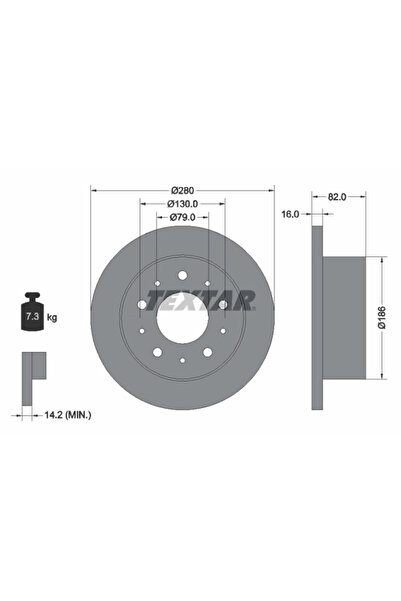 Krieger Brake Disc Citroen Jumper 2 Bus/Jumper 2 Body/Jumper 2 Platform/Chass...