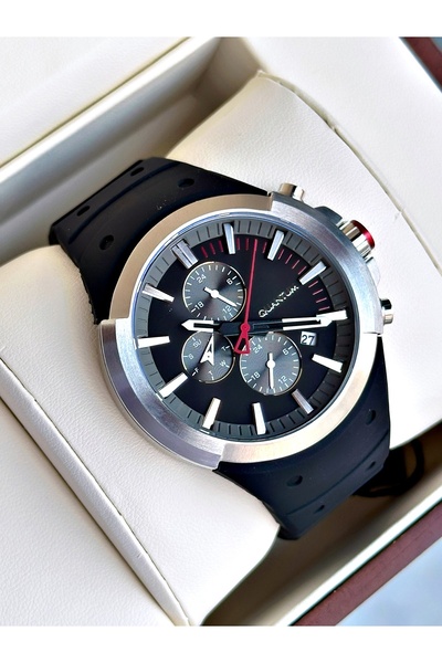 Quantum Functional 24 Months Warranty Silicone Cord Steel Case Men's Wristwatch Pwg1004Sz