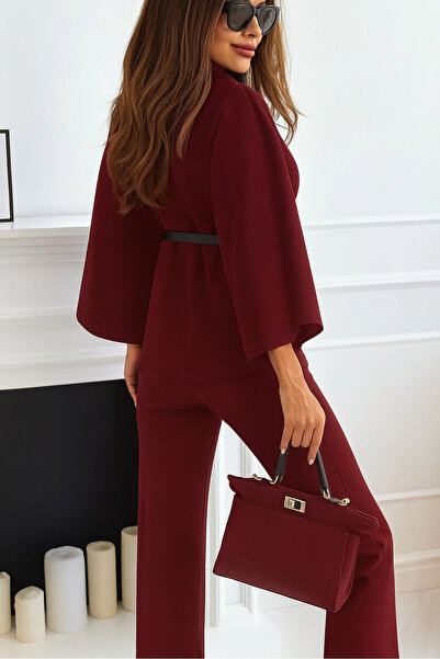 beeke Women's Belted Cashmere Poncho New Season Beeke-5014