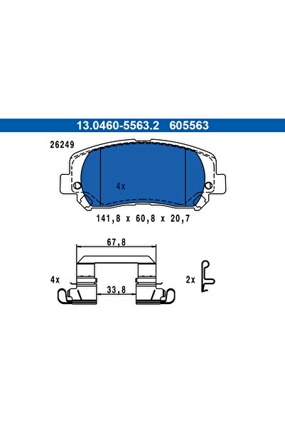 Ate Set Placute Frana Frana Disc Jeep Cherokee