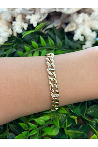XP 14K Altın Kaplama Miami Link Bileklik