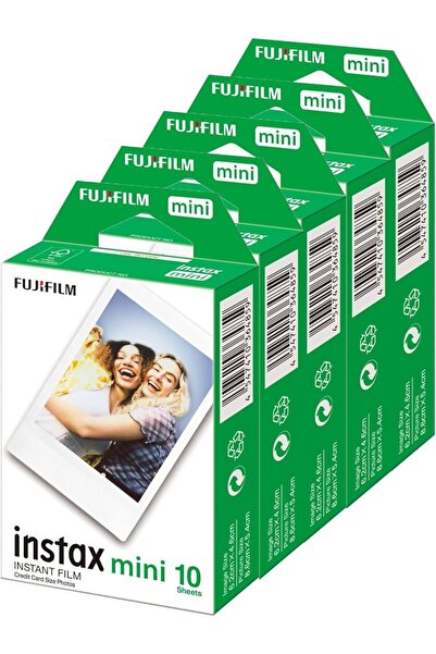 Fujifilm Instax Mini Instant Film, 10 Sheets×5 Pack(Total 50 Shoots)