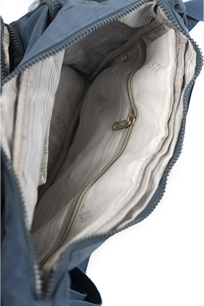 İMAKS Geantă Messenger Crinkle / Klinkır din material textil impermeabil, cu mai multe compartimente, cu mâner încrucișat și cu umăr, albastru 116G