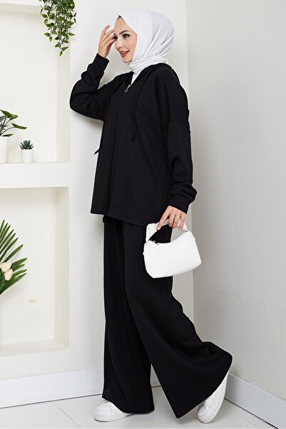 Bestenur Hooded Double Suit 1609 - Black