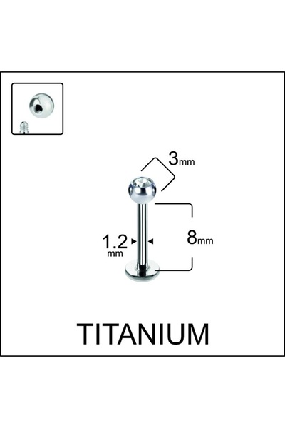 Rupen Kraft Yüksek Kalite G23 Titanium Tek Taş Titanyum Dudak Helix Kıkırdak ...